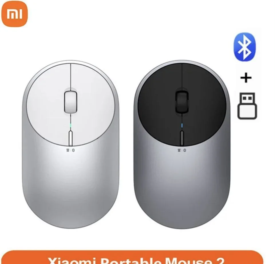 Мышка Xiaomi Mi Portable Mouse 2 / Bluetooth + Usb / Белая