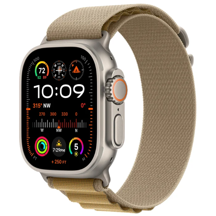 Смарт-часы Apple Watch Ultra 2 2024 / GPS + Cellular / 49 мм / Натуральный титан / Alpine / L / Бежевый
