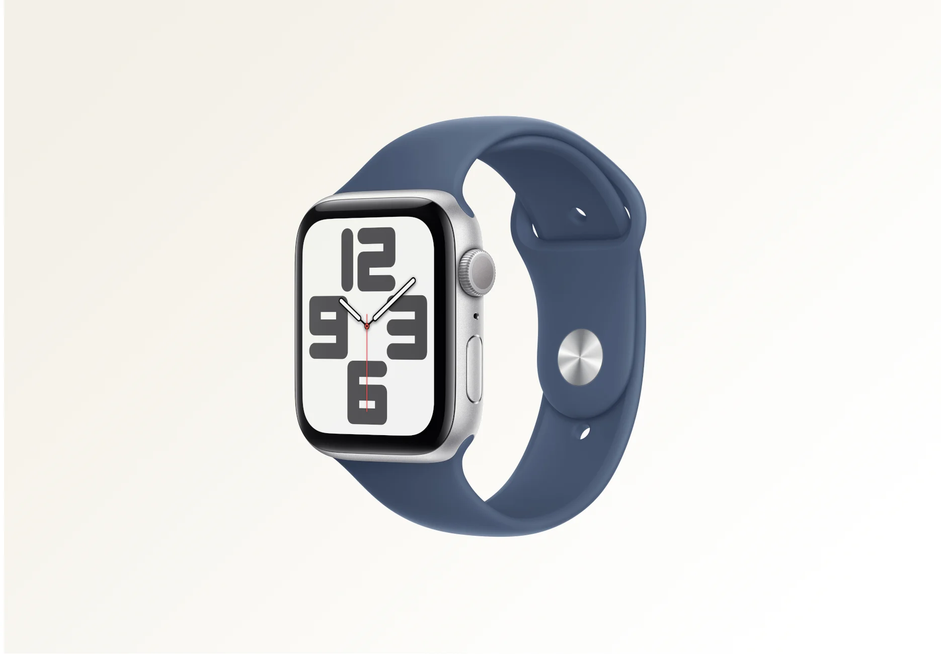 Смарт-часы Apple Watch SE 2 2024 / GPS / 44 мм / Серебристый / Sport Band / M-L / Синий