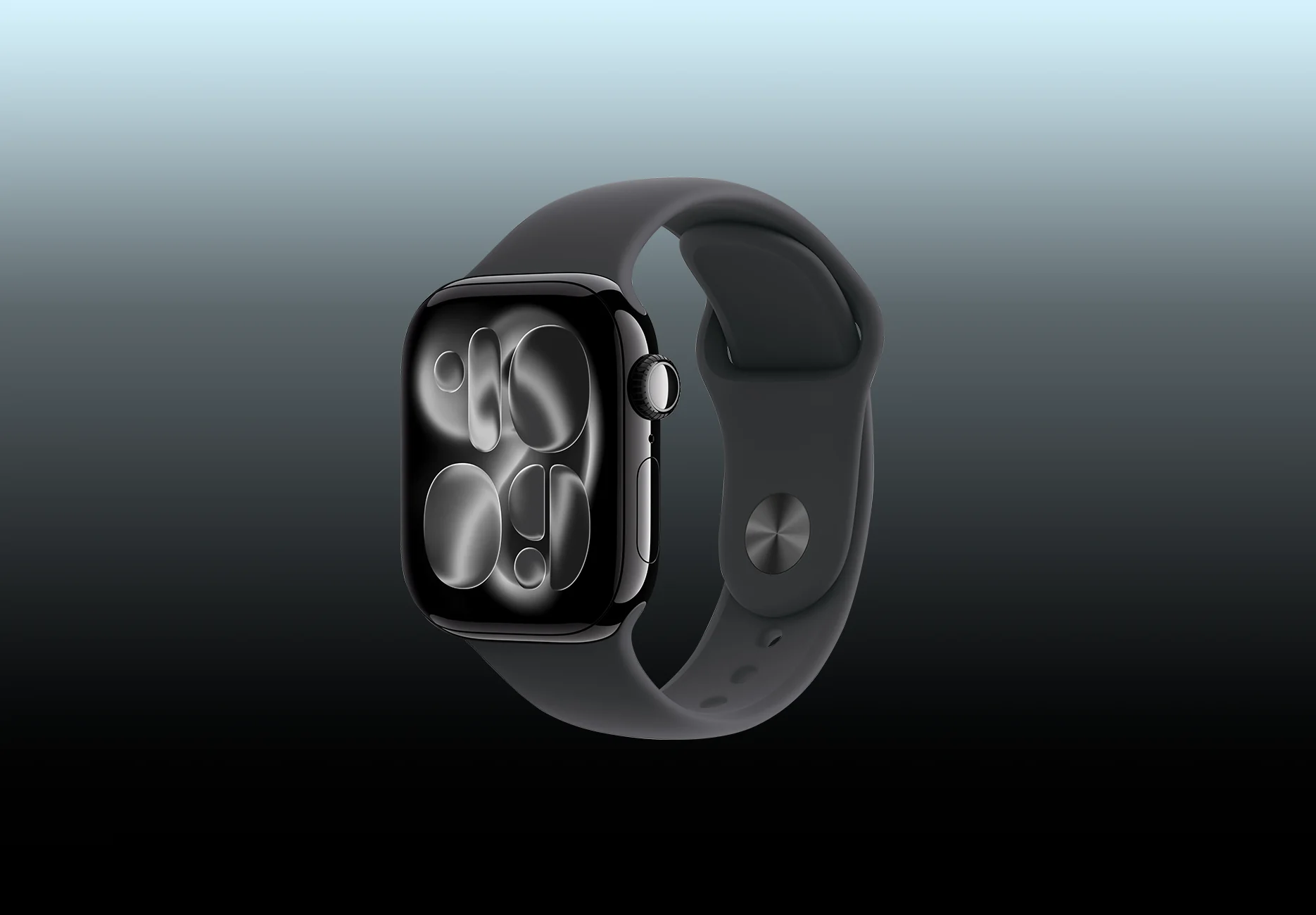 Смарт-часы Apple Watch Series 11 / GPS / 42 мм / Черный / Sport Band / M-L / Черный