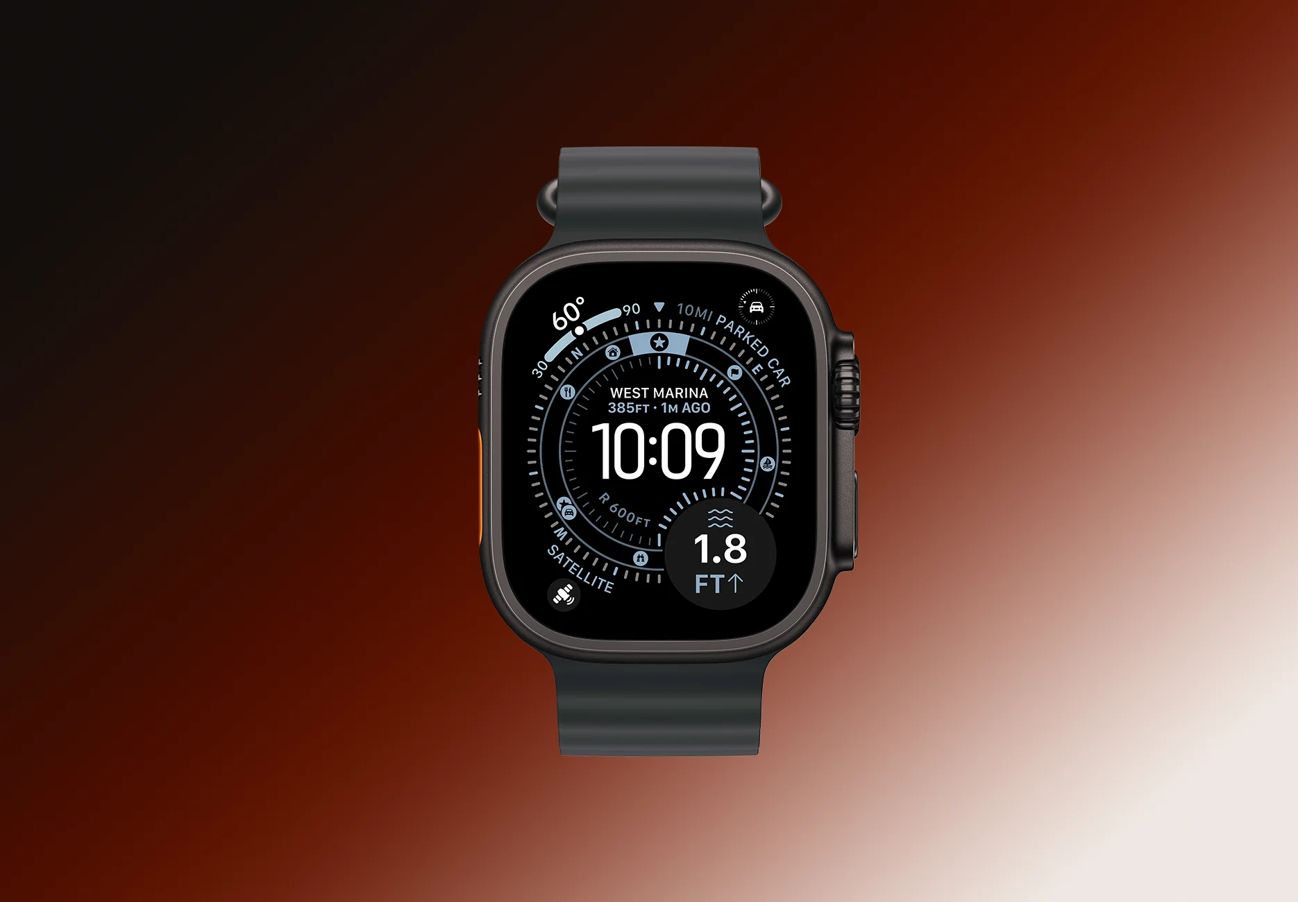 Смарт-часы Apple Watch Ultra 3 / GPS + Cellular / 49 мм / Черный титан / Ocean / Черный