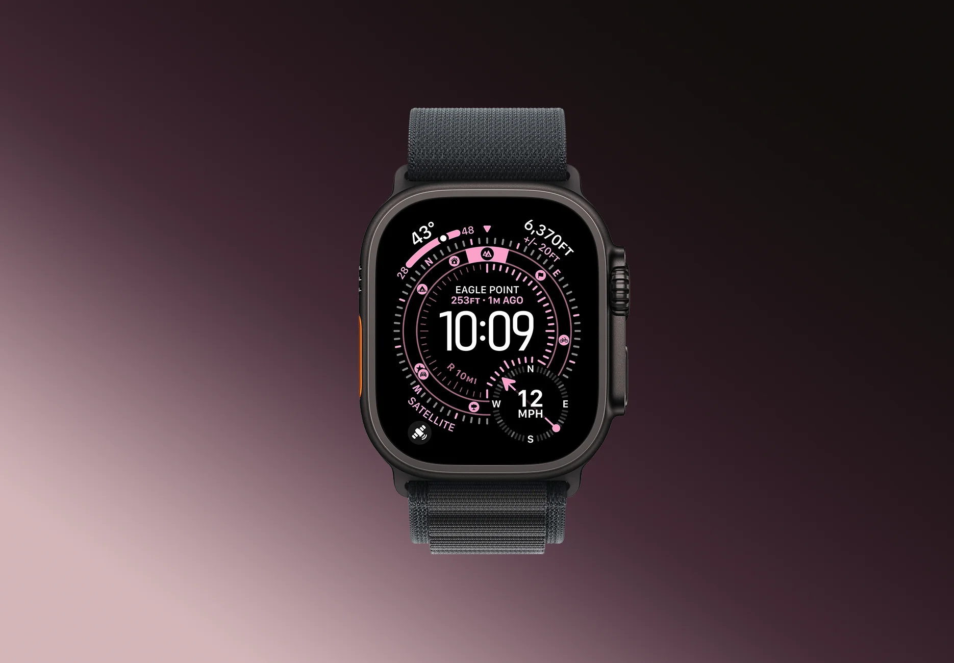 Смарт-часы Apple Watch Ultra 3 / GPS + Cellular / 49 мм / Черный титан / Alpine / L / Черный