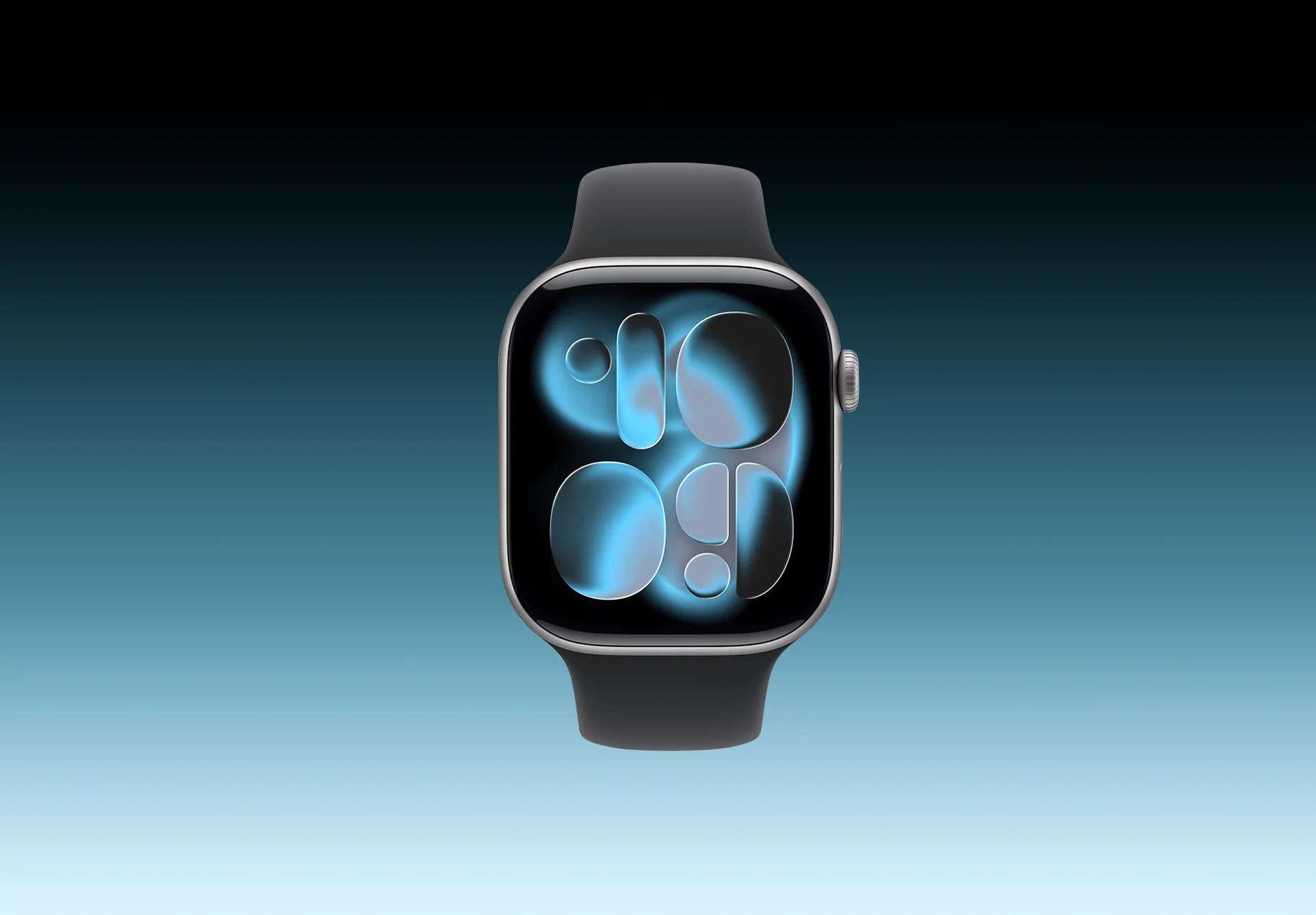 Смарт-часы Apple Watch Series 11 / GPS / 46 мм / Серебристый / Sport Band / S-M / Черный
