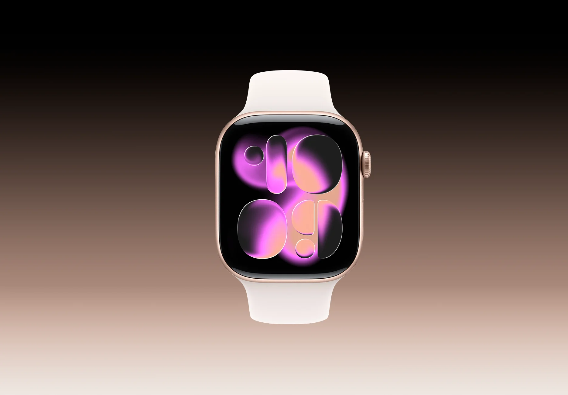 Смарт-часы Apple Watch Series 11 / GPS / 46 мм / Розовое золото / Sport Band / M-L / Бежевый
