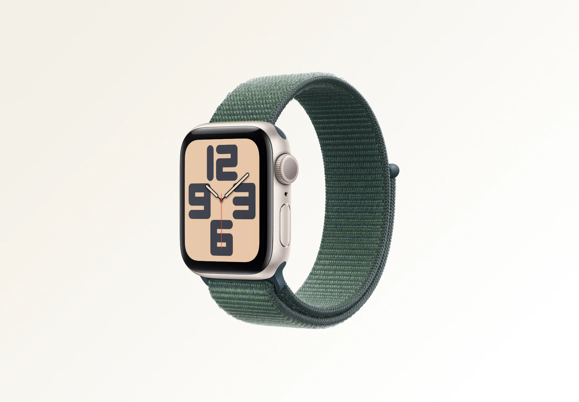 Смарт-часы Apple Watch SE 2 2024 / GPS / 40 мм / Бежевый / Sport Loop / Зеленый