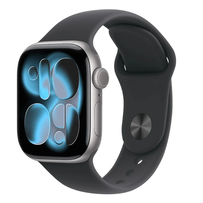 Смарт-часы Apple Watch Series 11 / GPS / 42 мм / Серебристый / Sport Band / M-L / Черный
