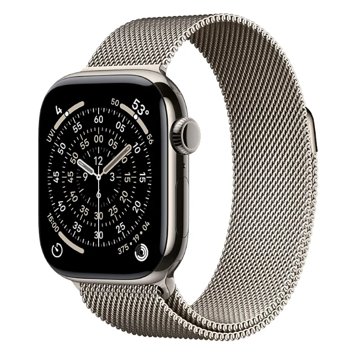 Смарт-часы Apple Watch Series 11 / GPS / 42 мм / Натуральный титан / Milanese / Серебристый