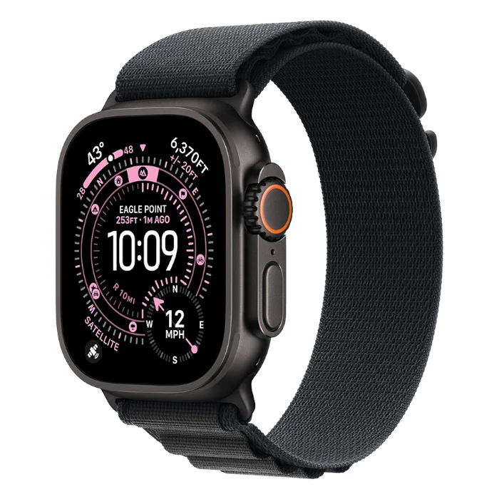 Смарт-часы Apple Watch Ultra 3 / GPS + Cellular / 49 мм / Черный титан / Alpine / L / Черный