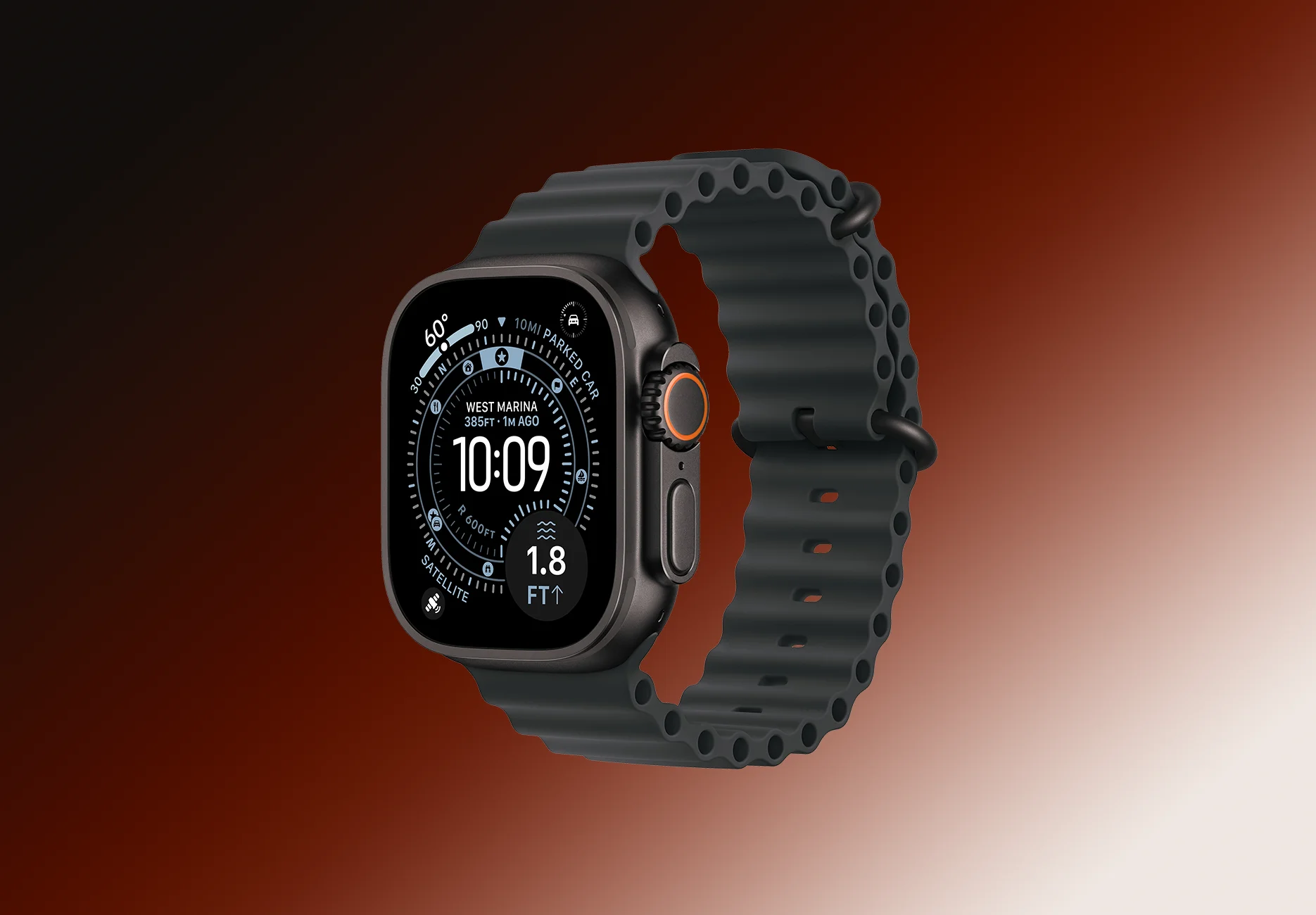 Смарт-часы Apple Watch Ultra 3 / GPS + Cellular / 49 мм / Черный титан / Ocean / Черный