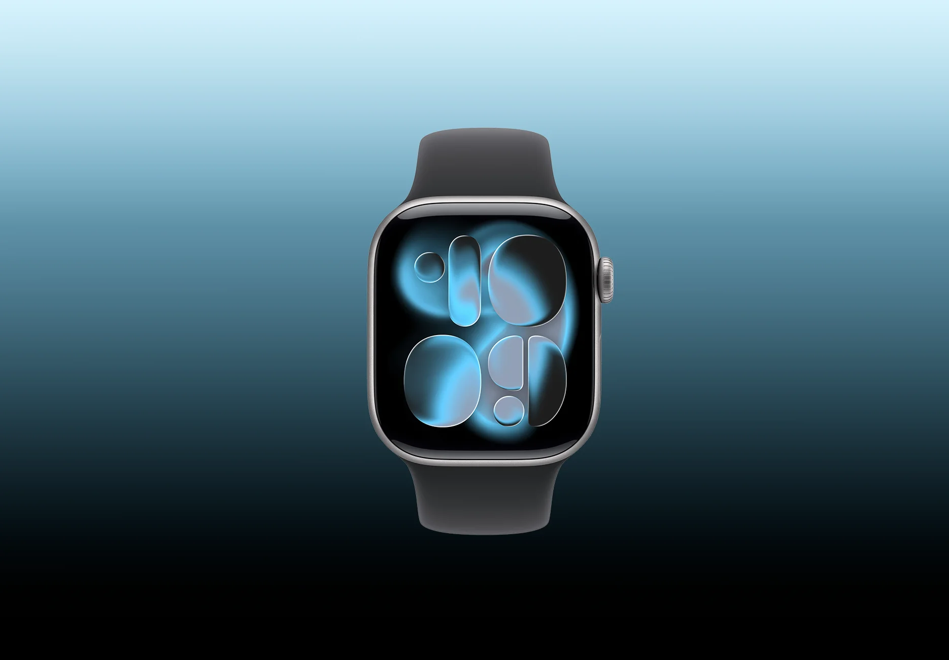 Смарт-часы Apple Watch Series 11 / GPS / 42 мм / Серебристый / Sport Band / M-L / Черный