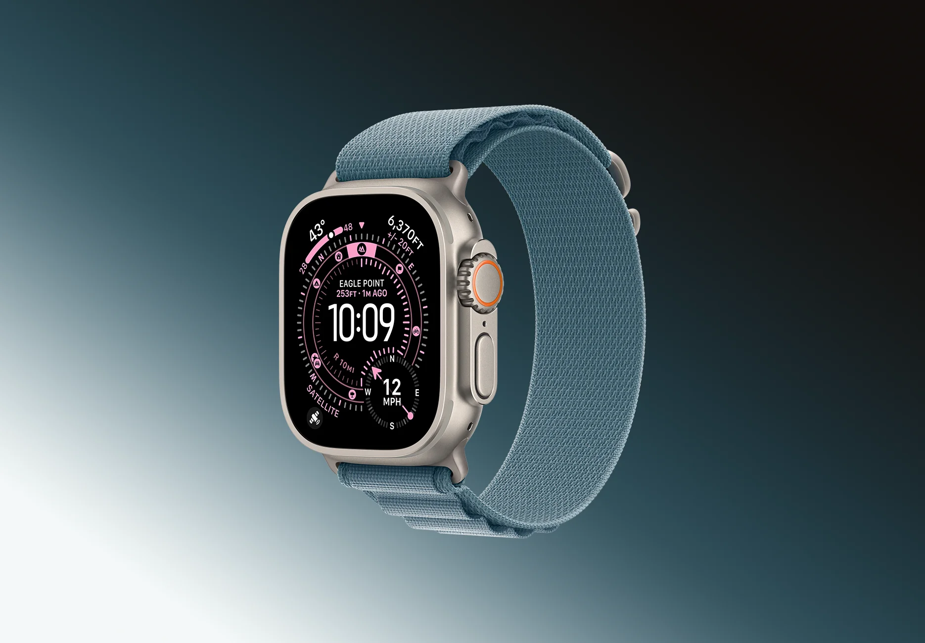 Смарт-часы Apple Watch Ultra 3 / GPS + Cellular / 49 мм / Натуральный титан / Alpine / L / Синий