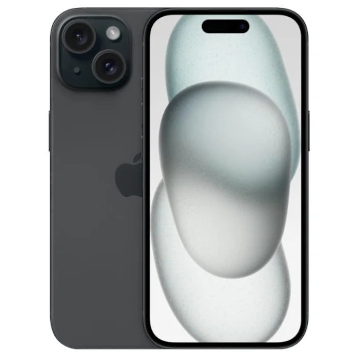 Смартфон Apple iPhone 15 / 256 ГБ / Nano SIM + eSIM / Черный