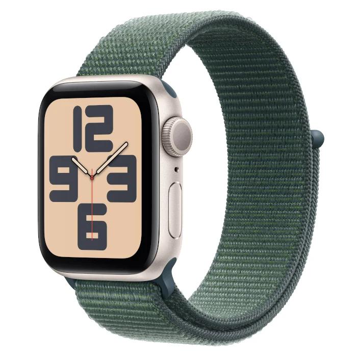 Смарт-часы Apple Watch SE 2 2024 / GPS / 40 мм / Бежевый / Sport Loop / Зеленый