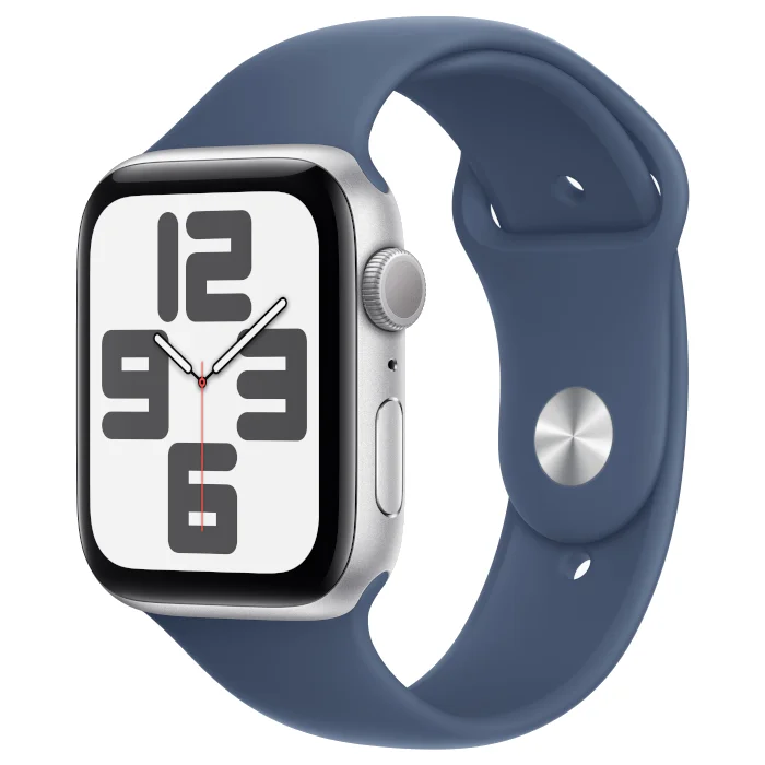 Смарт-часы Apple Watch SE 2 2024 / GPS / 44 мм / Серебристый / Sport Band / M-L / Синий