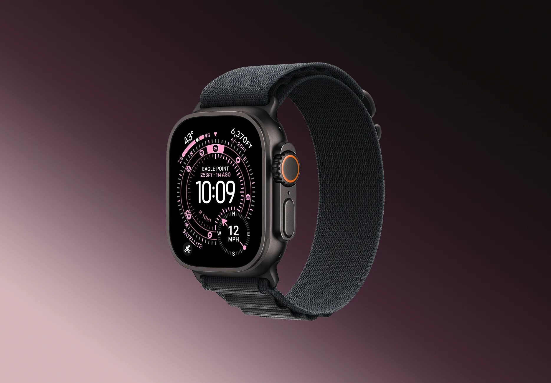 Смарт-часы Apple Watch Ultra 3 / GPS + Cellular / 49 мм / Черный титан / Alpine / L / Черный