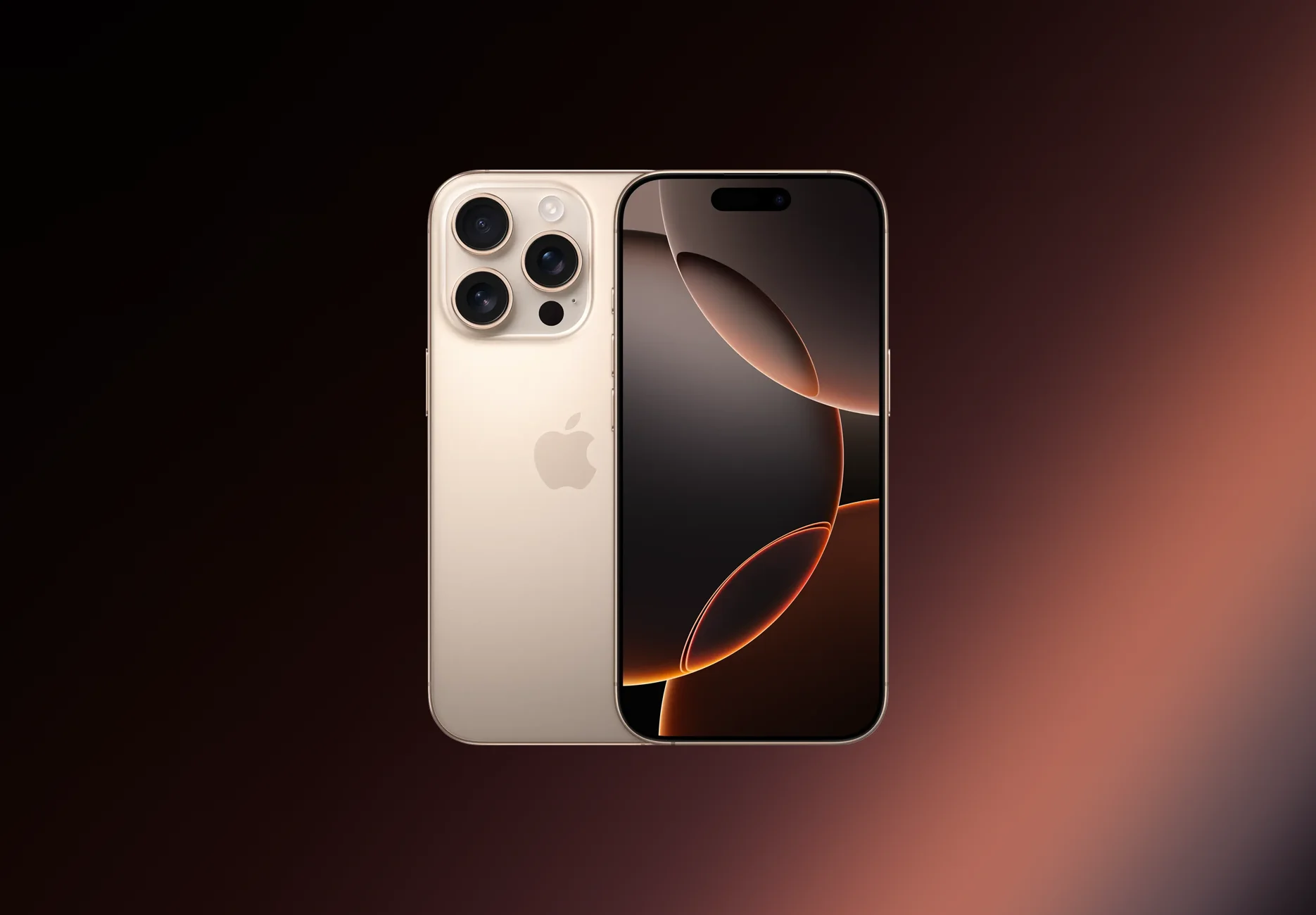 Смартфон Apple iPhone 16 Pro / 128 ГБ / Nano SIM + eSIM / Пустынный титан