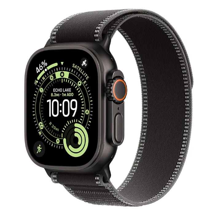 Смарт-часы Apple Watch Ultra 3 / GPS + Cellular / 49 мм / Черный титан / Trail / M-L / Черный