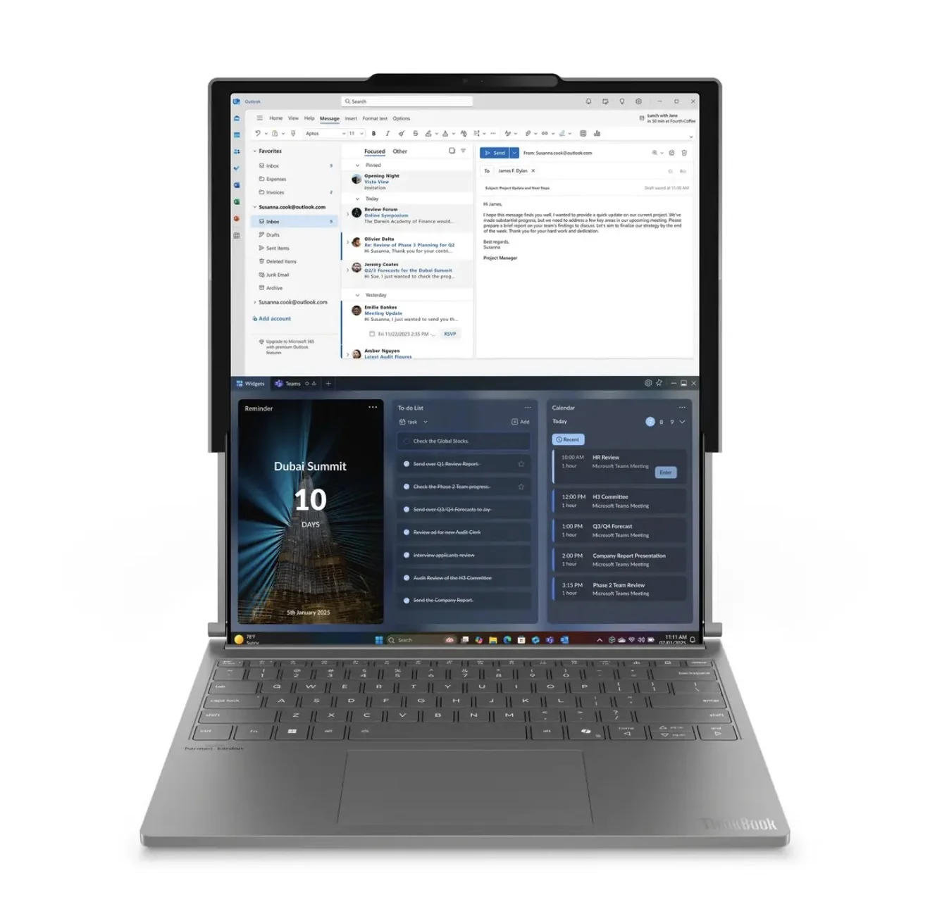 Ноутбук Lenovo ThinkBook Plus G6 Rollable AI 2025 / Ultra 7 258V / 32 ГБ / 1 ТБ / OLED / Серый