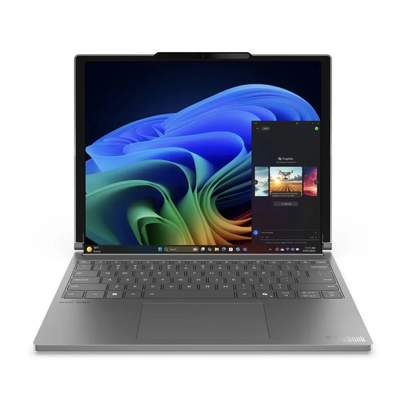Ноутбук Lenovo ThinkBook Plus G6 Rollable AI 2025 / Ultra 7 258V / 32 ГБ / 1 ТБ / OLED / Серый